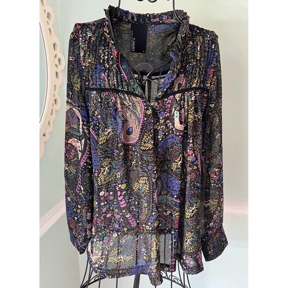 Anthropologie Dolan Peasant Odessa Blouse Paisley Print Size Small - Picture 3 of 7